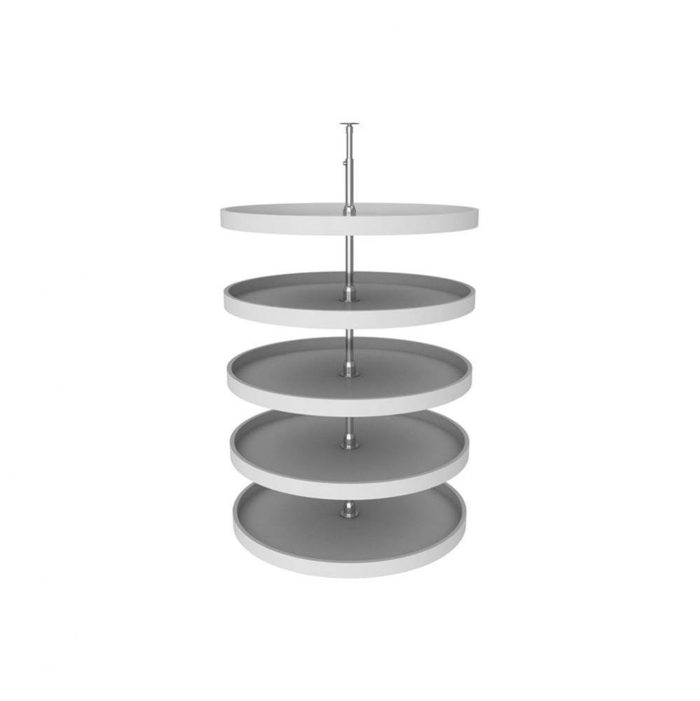 RAS Polymer Full Circle (5) Shelf Lazy Susan for Walk-In Pantry