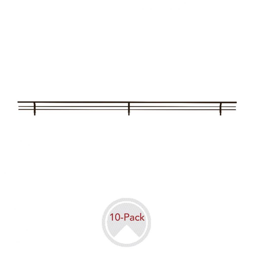 Sidelines Closet Shoe Rail for Custom Closet Systems (10 pack)