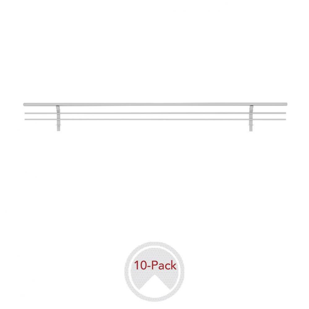 Sidelines Closet Shoe Rail for Custom Closet Systems (10 pack)