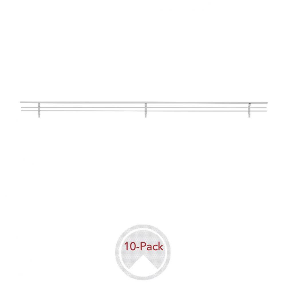 Sidelines Closet Shoe Rail for Custom Closet Systems (10 pack)