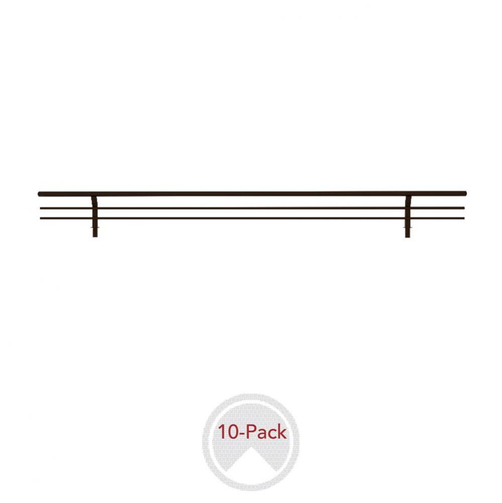 Sidelines Closet Shoe Rail for Custom Closet Systems (10 pack)