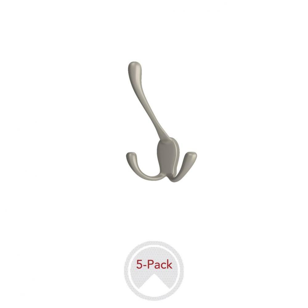 3-Way Decorative Wall/Closet Panel Hook (5 pack)