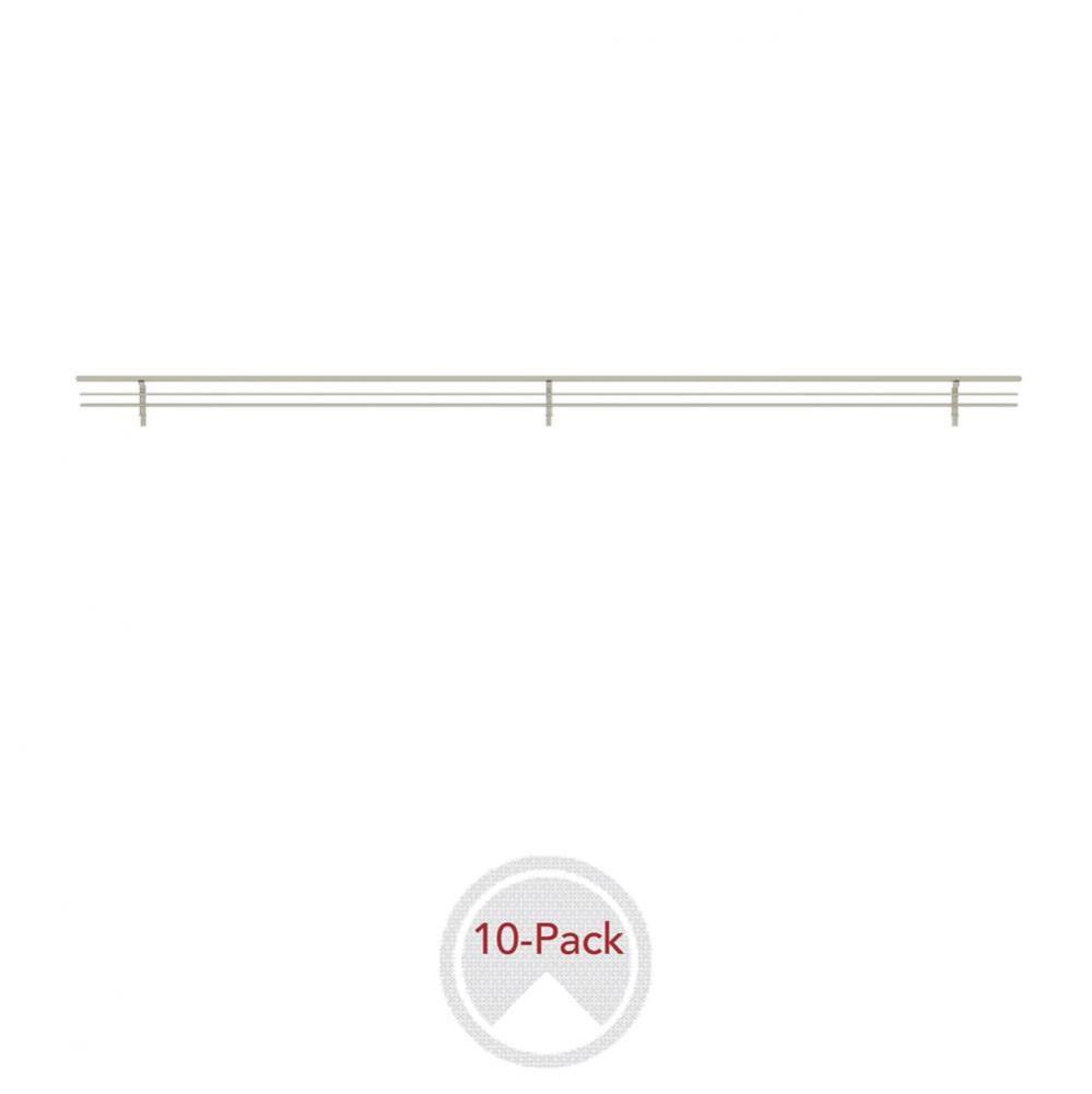 Sidelines Closet Shoe Rail for Custom Closet Systems (10 pack)