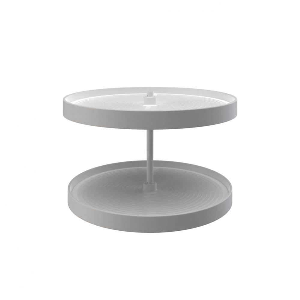 Polymer Full Circle 2-Shelf Lazy Susan w/Bottom Mount Hardware for Corner Base Cabinets
