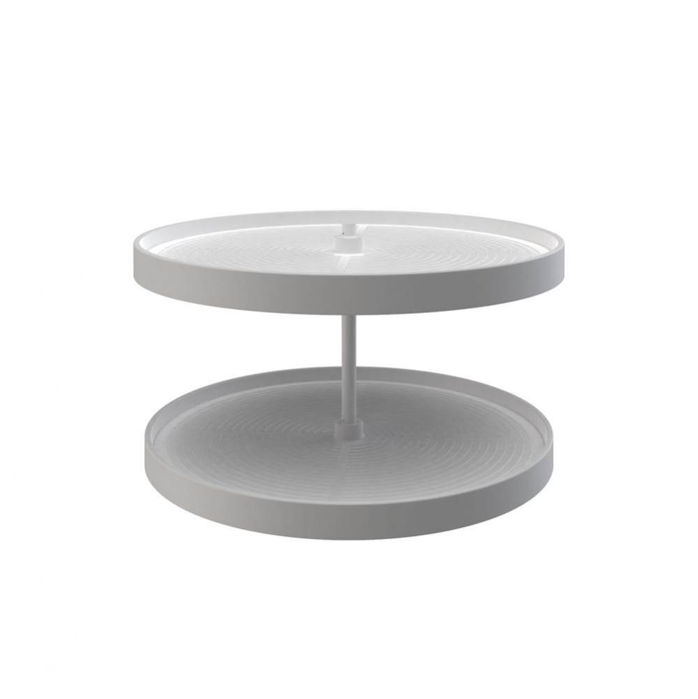 Polymer Full Circle 2-Shelf Lazy Susan w/Bottom Mount Hardware for Corner Base Cabinets