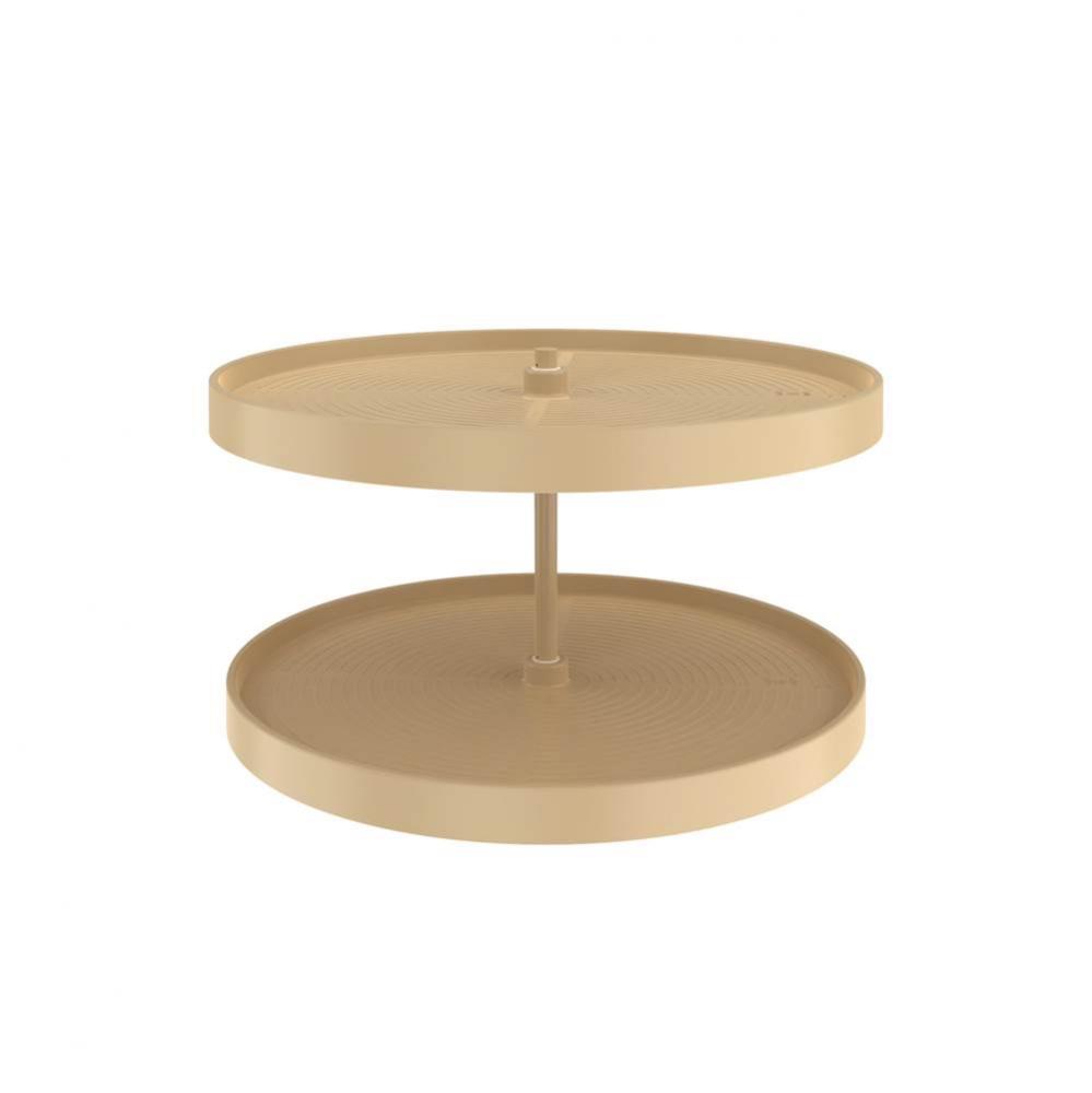Lazy Daisy Polymer Full Circle (2) Shelf Lazy Susan w/Bottom-Mount Hardware for Corner Wall Cabine