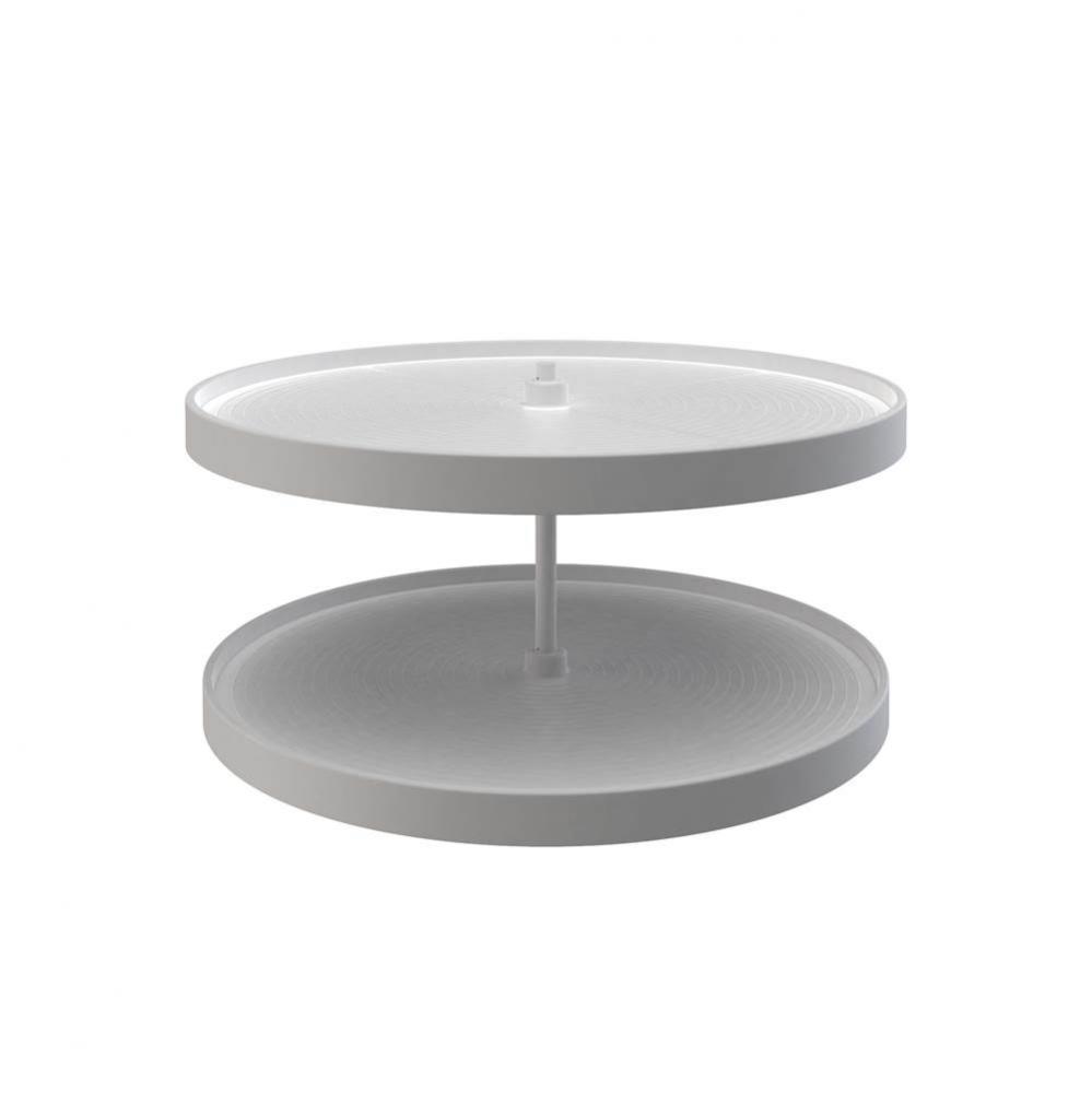 Polymer Full Circle 2-Shelf Lazy Susan w/Bottom Mount Hardware for Corner Base Cabinets