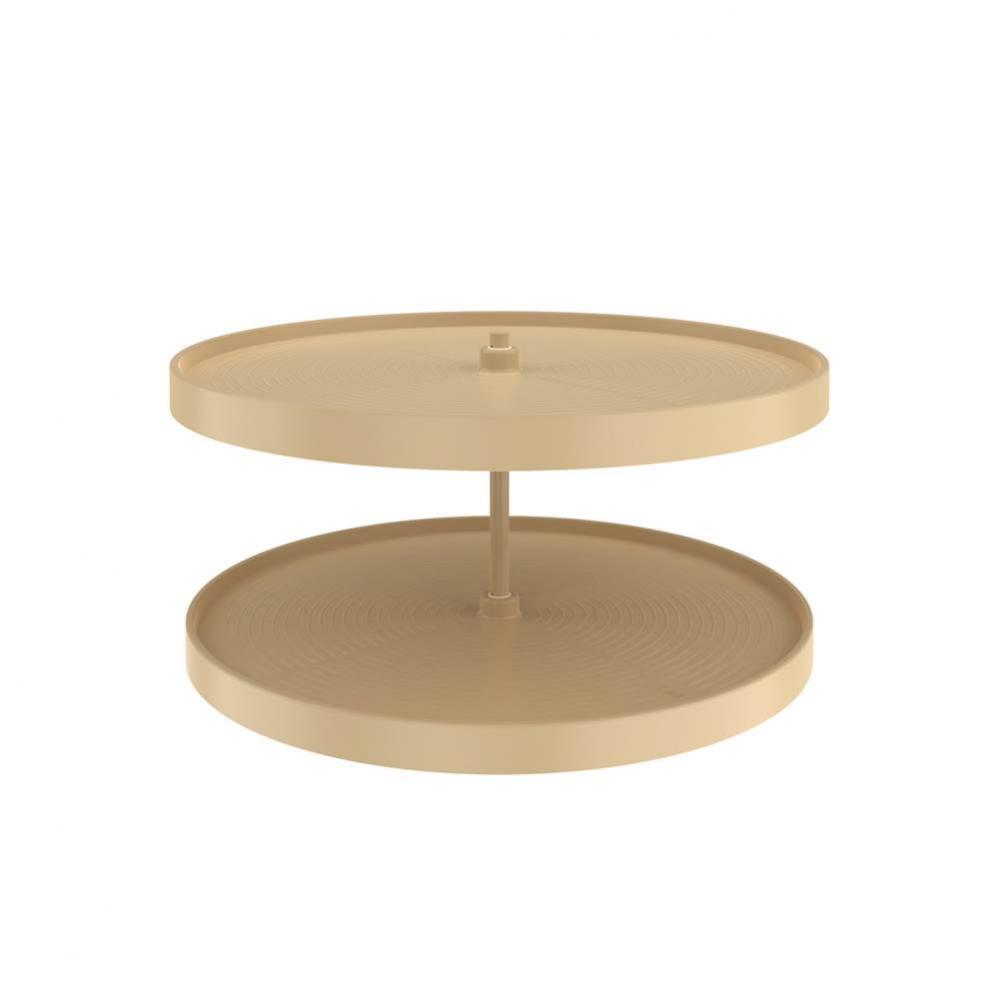 Lazy Daisy Polymer Full Circle (2) Shelf Lazy Susan w/Bottom-Mount Hardware for Corner Wall Cabine