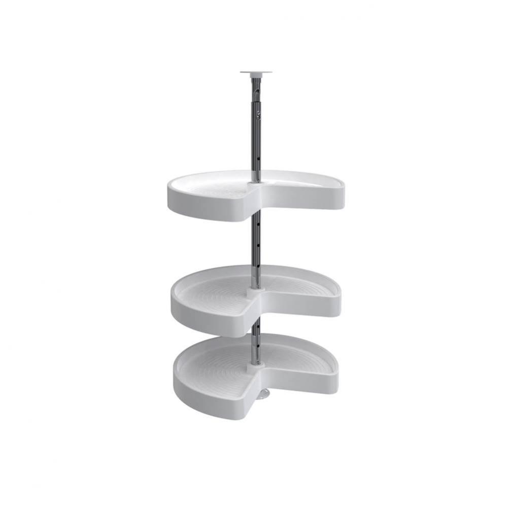 Polymer Kidney 3-Shelf Lazy Susan for 31'' H Corner Wall Cabinets