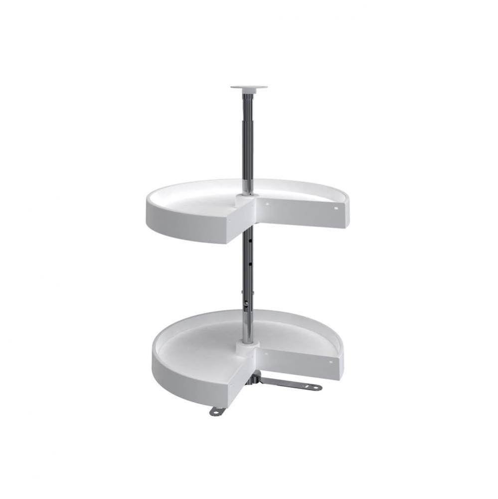 Polymer Pie Cut 2-Shelf Lazy Susan for Corner Wall Cabinets