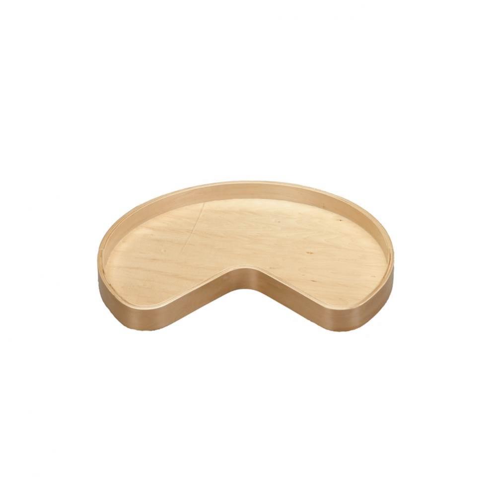 Banded Wood Full Kidney Lazy Susan for Corner Base Cabinets