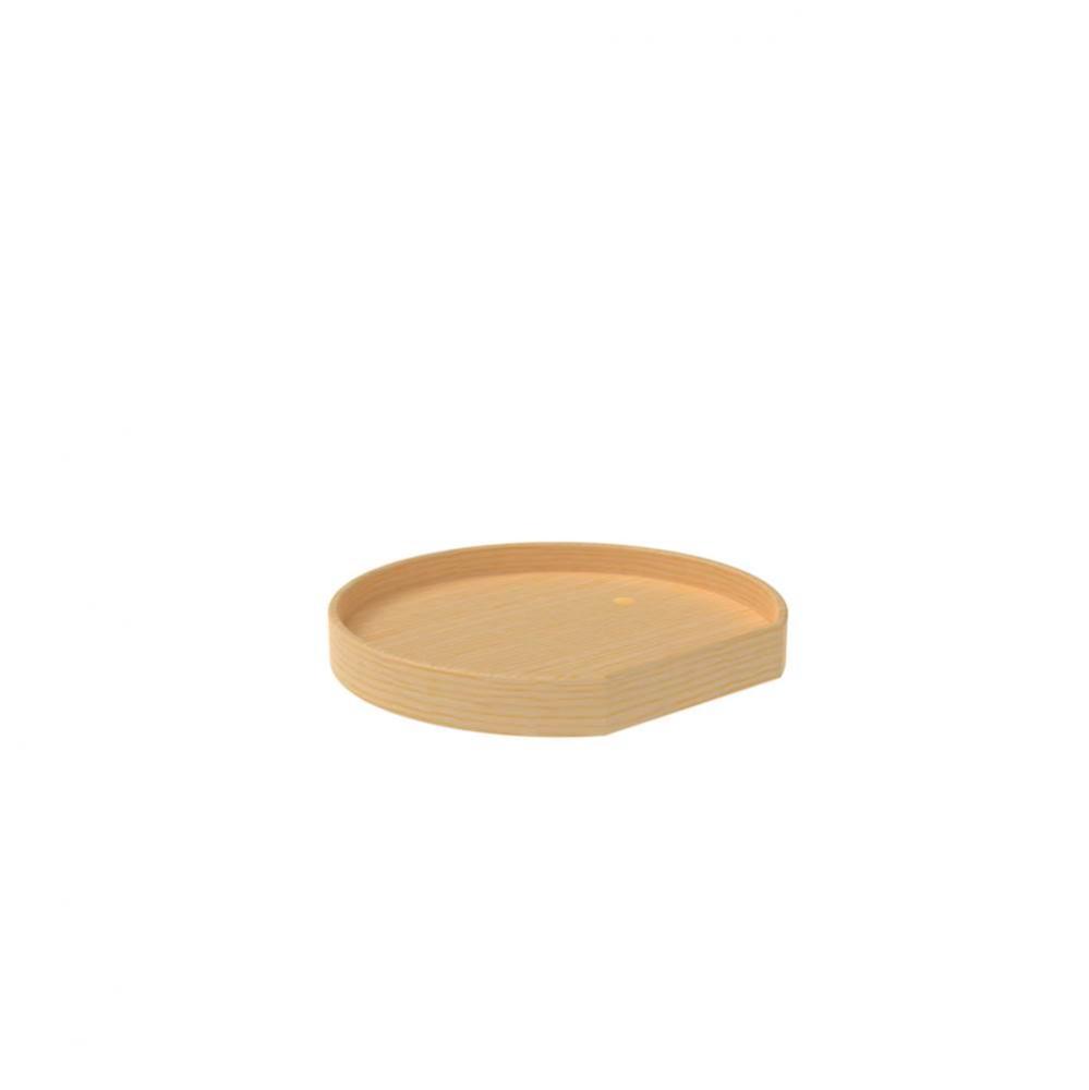 Natural Wood D-Shape Lazy Susan Shelf for Corner Wall Cabinets