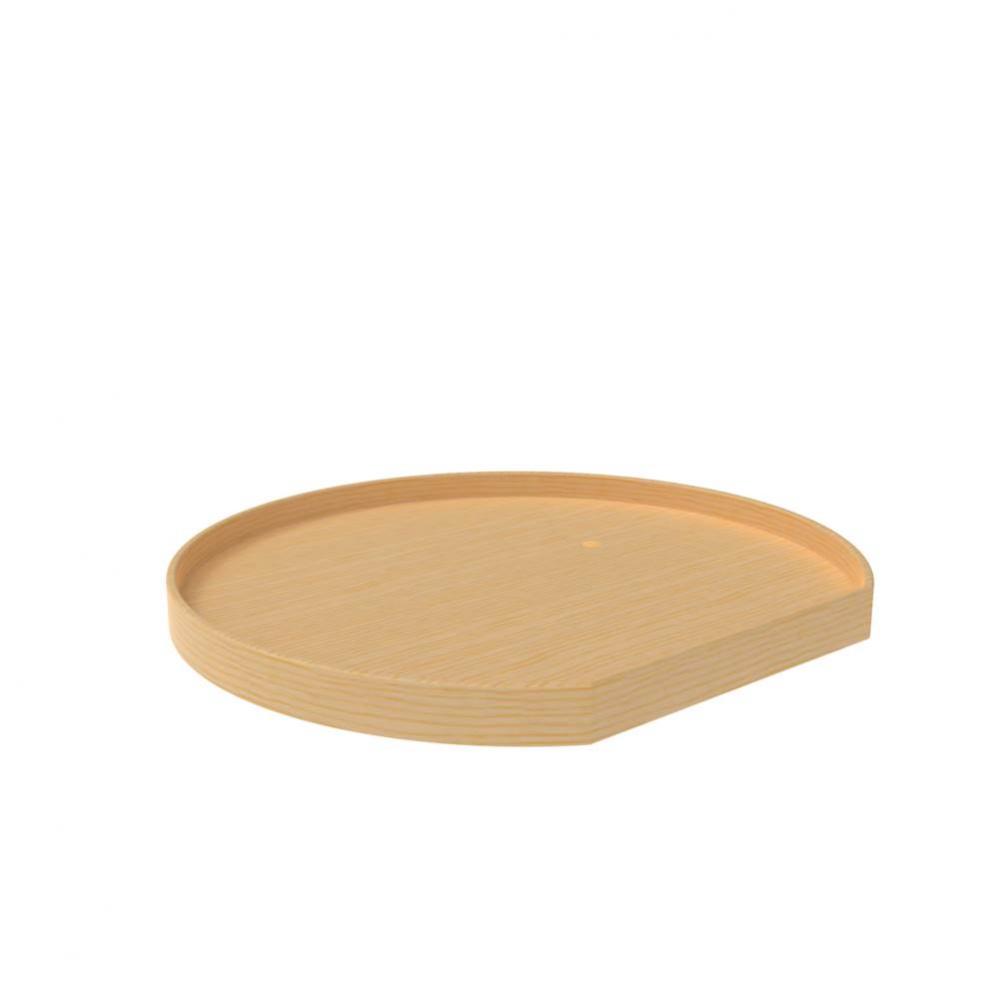 Natural Wood D-Shape Lazy Susan Shelf for Corner Base Cabinets