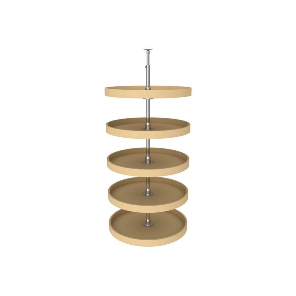 RAS Polymer Full Circle (5) Shelf Lazy Susan for Walk-In Pantry