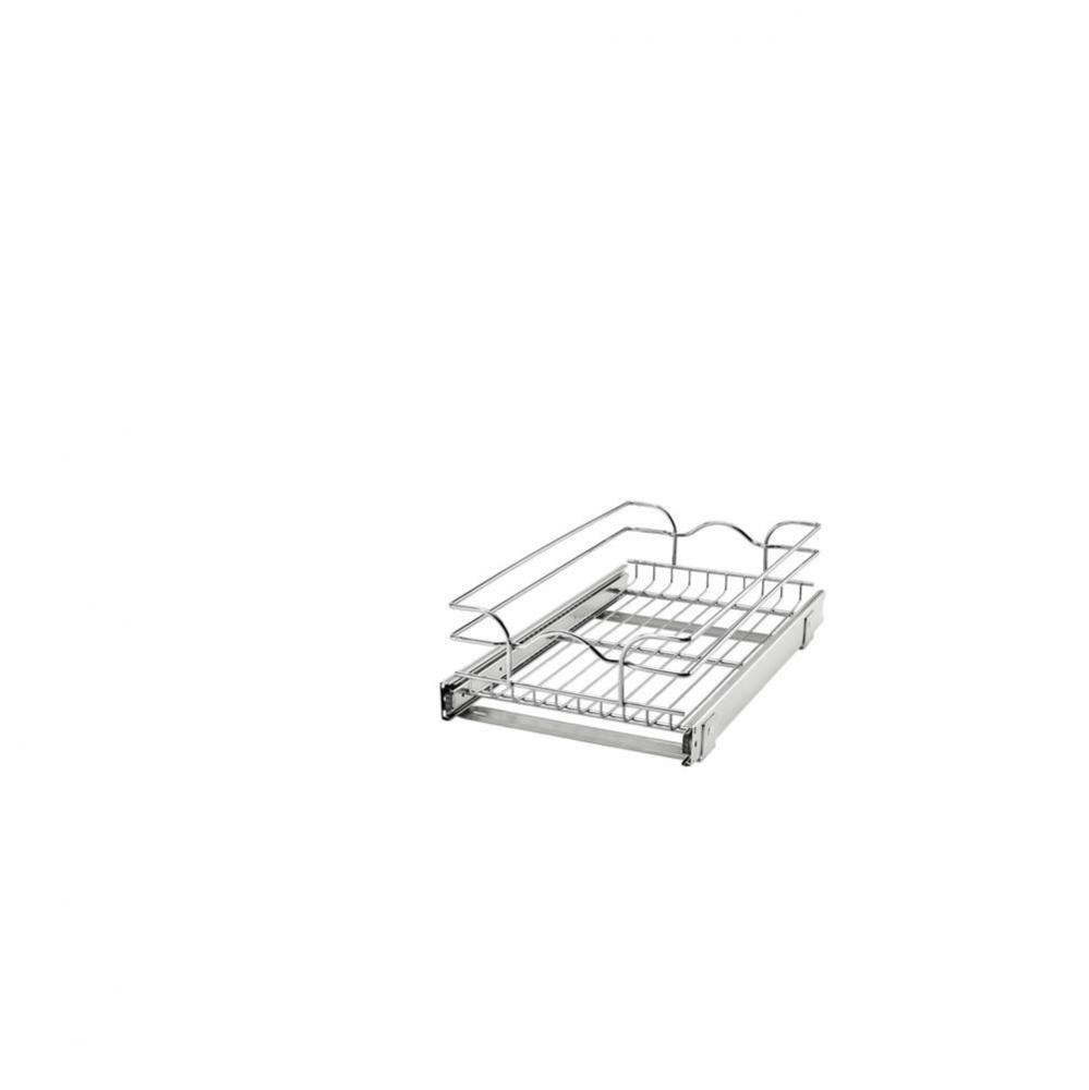 Single Tier Bottom Mount Pull Out Steel Wire Organizer