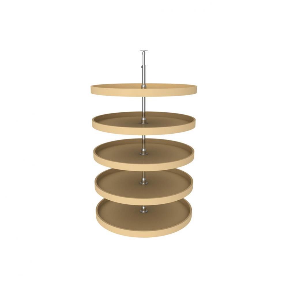 Polymer Full-Circle 5-Shelf Lazy Susans for 52'' H Pantry Cabinets