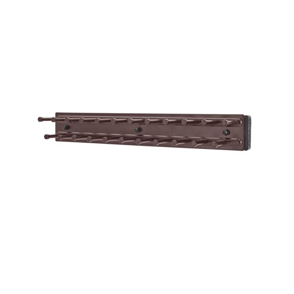 12 in Oil Rubbed Bronze Side mount Tie Rack