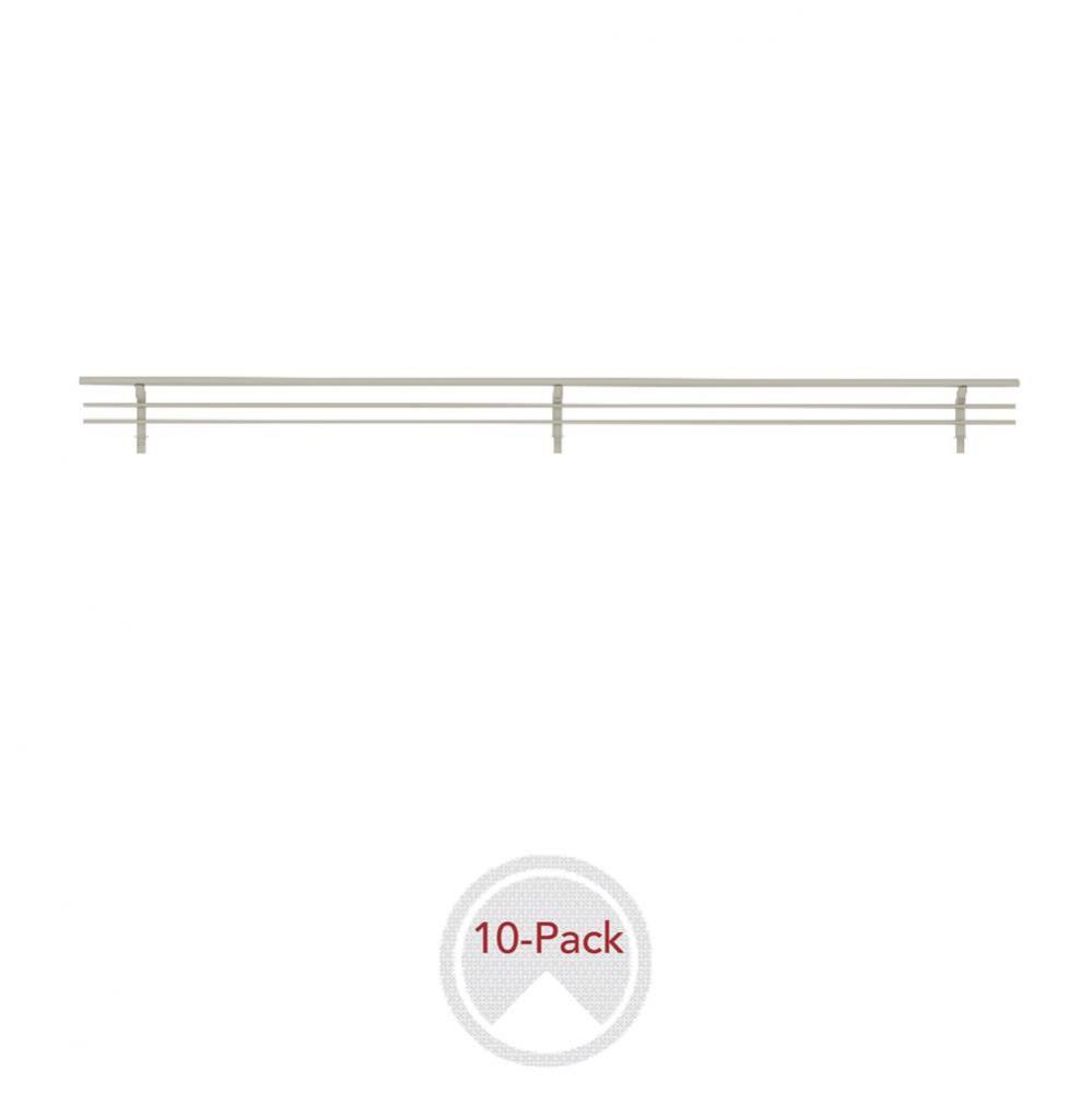Sidelines Closet Shoe Rail for Custom Closet Systems (10 pack)