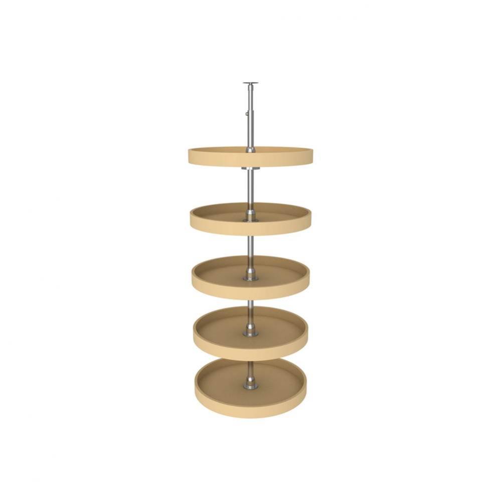 Polymer Full-Circle 5-Shelf Lazy Susans for 52'' H Pantry Cabinets