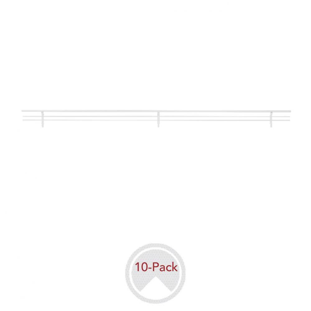 Sidelines Closet Shoe Rail for Custom Closet Systems (10 pack)