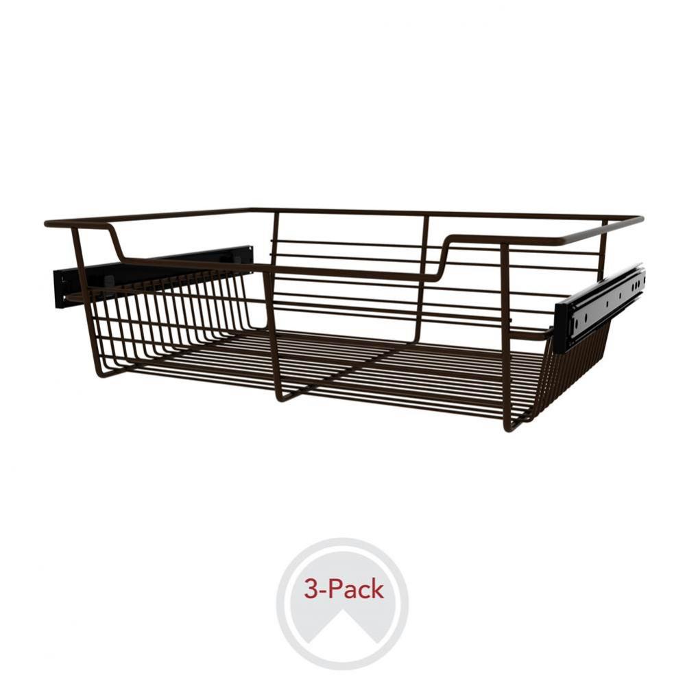 18'' W Closet Baskets for Custom Closet Systems (3-pack)