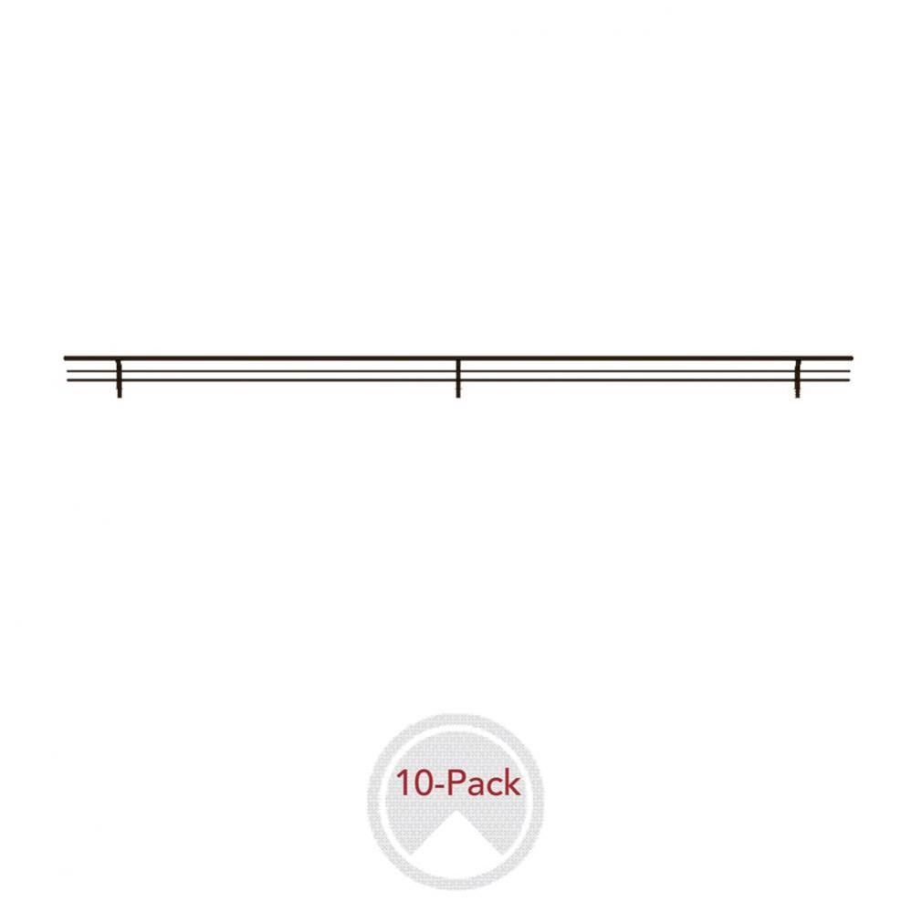 Sidelines Closet Shoe Rail for Custom Closet Systems (10 pack)