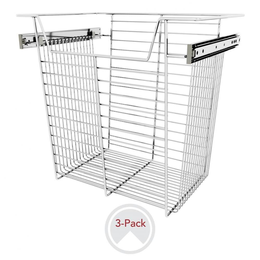 18'' W Closet Baskets for Custom Closet Systems (3-pack)