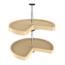 Rev-A-Shelf 3472-24-15-52 - Value Line Polymer Kidney 2-Shelf Lazy Susans for Corner Base Cabinets