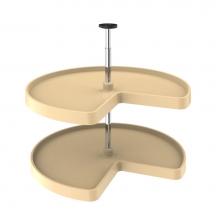 Rev-A-Shelf 3472-28-15-52 - Value Line Polymer Kidney 2-Shelf Lazy Susans for Corner Base Cabinets
