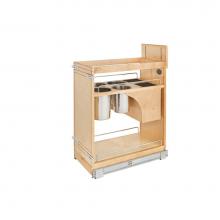 Rev-A-Shelf 448KB-BCSC-11C - Wood Base Cabinet Knife Block Pull Out Organizer w/Soft Close