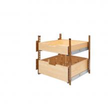 Rev-A-Shelf 4PIL-24SC-2 - Base Cabinet Pull Out Wood Drawer Pilaster System