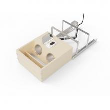 Rev-A-Shelf 4VOD-18FLSC-1 - Wood Vanity Cabinet Pull Out Organizer w/Power Outlets and Soft Close