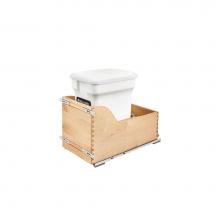 Rev-A-Shelf 4WCSC-CKWH-1 - Wood Pull Out Compost Container w/Soft Close
