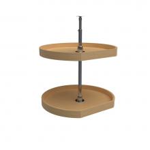Rev-A-Shelf 4WLS272-22-52 - Wood D-Shape 2-Shelf Lazy Susans for Corner Wall Cabinets