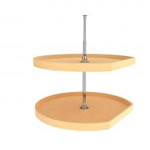Rev-A-Shelf 4WLS272-31-52 - Wood D-Shape 2-Shelf Lazy Susans for Corner Base Cabinets