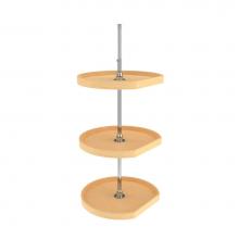 Rev-A-Shelf 4WLS273-20-536 - Wood D-Shape 3-Shelf Lazy Susans for 36'' Corner Wall Cabinets