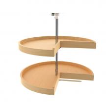 Rev-A-Shelf 4WLS942-28P-52 - Wood 2-Shelf Pie Cut Lazy Susans for Corner Base Cabinets