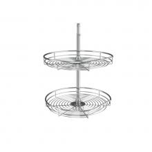 Rev-A-Shelf 5272-20 CR - Steel D-Shape 2-Shelf Lazy Susans for Corner Wall Cabinets