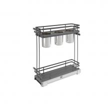 Rev-A-Shelf 5322UT-BCSC-6-FOG - Two-Tier Utensil Pull Out Organizers w/Soft Close