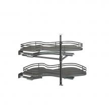 Rev-A-Shelf 5372-15-FOG-L - Contemporary Cloud 2-Shelf Blind Corner Organizer for Blind Right Cabinet