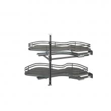 Rev-A-Shelf 5372-15-FOG-R - Contemporary Cloud 2-Shelf Blind Corner Organizer for Blind Left Cabinet