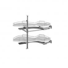 Rev-A-Shelf 5372-15-GR-R - Contemporary Cloud 2-Shelf Blind Corner Organizer for Blind Left Cabinet