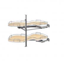 Rev-A-Shelf 5372-18-MP-R - Contemporary Cloud 2-Shelf Blind Corner Organizer for Blind Left Cabinet