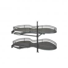 Rev-A-Shelf 5372-21-FOG-L - Contemporary Cloud 2-Shelf Blind Corner Organizer for Blind Right Cabinet