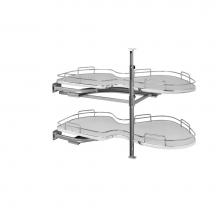 Rev-A-Shelf 5372-21-GR-L - Contemporary Cloud 2-Shelf Blind Corner Organizer for Blind Right Cabinet