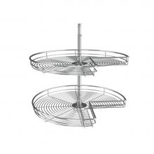 Rev-A-Shelf 5472-28 CR - Steel Kidney 2-Shelf Lazy Susans for Corner Base Cabinets