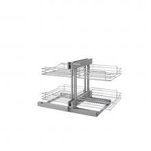 Rev-A-Shelf 5PSP-18SC-CR - Steel 2-Tier Pull Out Organizer for Blind Corner Cabinets w/Soft Close