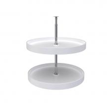 Rev-A-Shelf 6012-24-11-52 - Polymer Full-Circle 2-Shelf Lazy Susan w/Dependent Hardware for Corner Base Cabinets