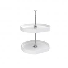 Rev-A-Shelf 6272-20-11-52 - Polymer D-Shape 2-Shelf Lazy Susans for Corner Wall Cabinets
