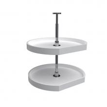 Rev-A-Shelf 6272-22-11-52 - Polymer D-Shape 2-Shelf Lazy Susans for Corner Wall Cabinets